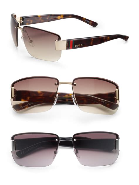 gucci sunglasses men ezcontacts|Gucci rimless sunglasses men's.